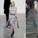 How to cut from checkered fabric Small checkered dress style with patterns