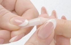 Nail extension on tips using gel and acrylic technology