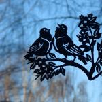 New Year's vytynanka: a silhouette paper cut for the New Year